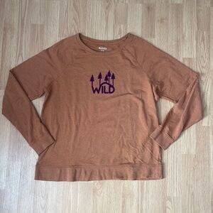 Columbia Brown and Purple Wild Crewneck Sweatshirt Size XL